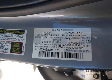 2011 Mazda Cx-7 I Sv from USA, damaged, VIN JM3ER2AM4B0360682